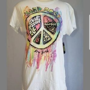 Hard Rock Cafe New York Womens Graphic Tshirt Tee